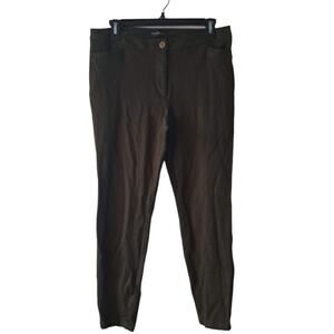 Talbots Womens Petite Olive Green  Skinny Ankle Pants -  Size 8P